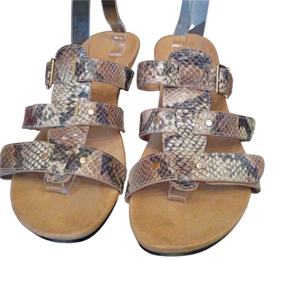 Vionic Radia Sandals Reptile Wedge Strappy Slip On Size 9 Summer Vacation - Picture 3 of 5